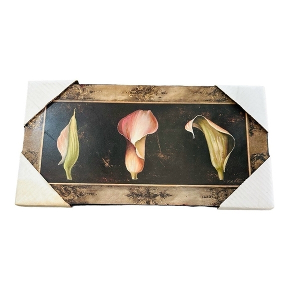 VNTG F. Di Villeneuve Awakening Calla Matted Art Print Wooden Wall Picture Frame - Picture 2 of 3